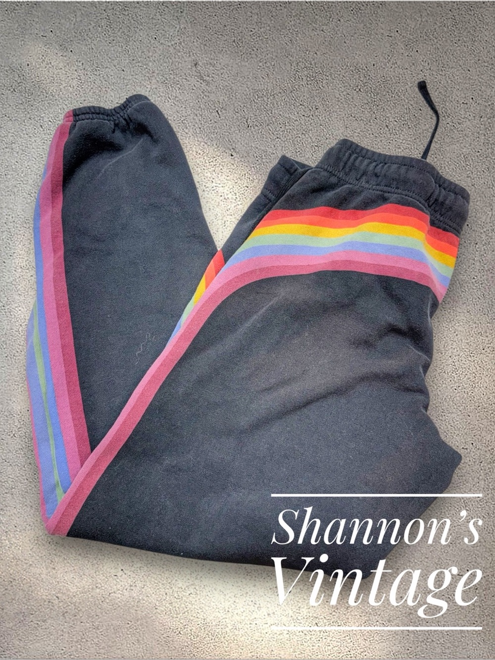Marine Layer Anytime Rainbow Striped Women’s sz Small Sweatpants A7